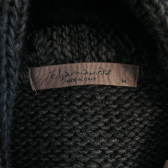 ELSAMANDA ANTHROPOLOGIE Cable Knit Cardigan M - Picture 2 of 14